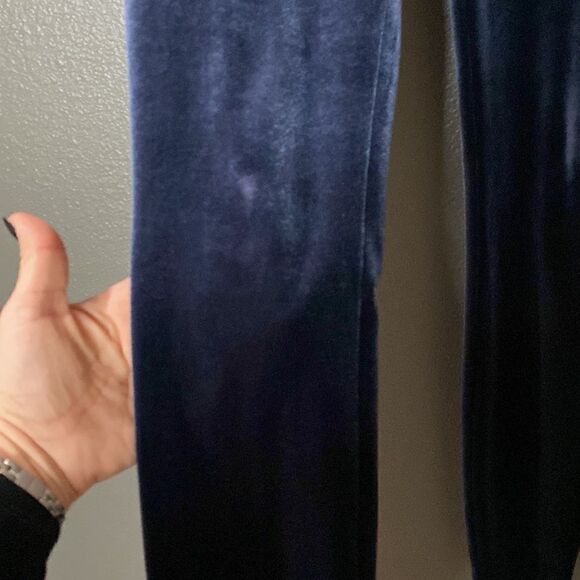 J.Crew Blue Velour Leggings Stretch - Picture 6 of 11